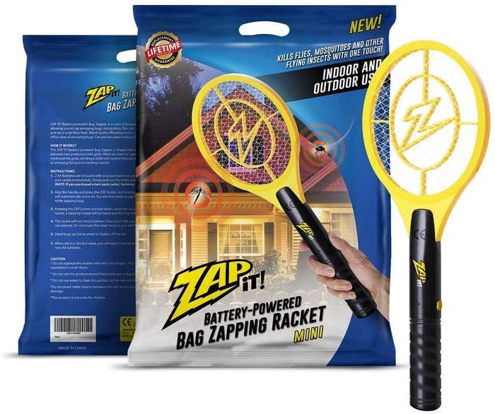 The zapper next to its packaging