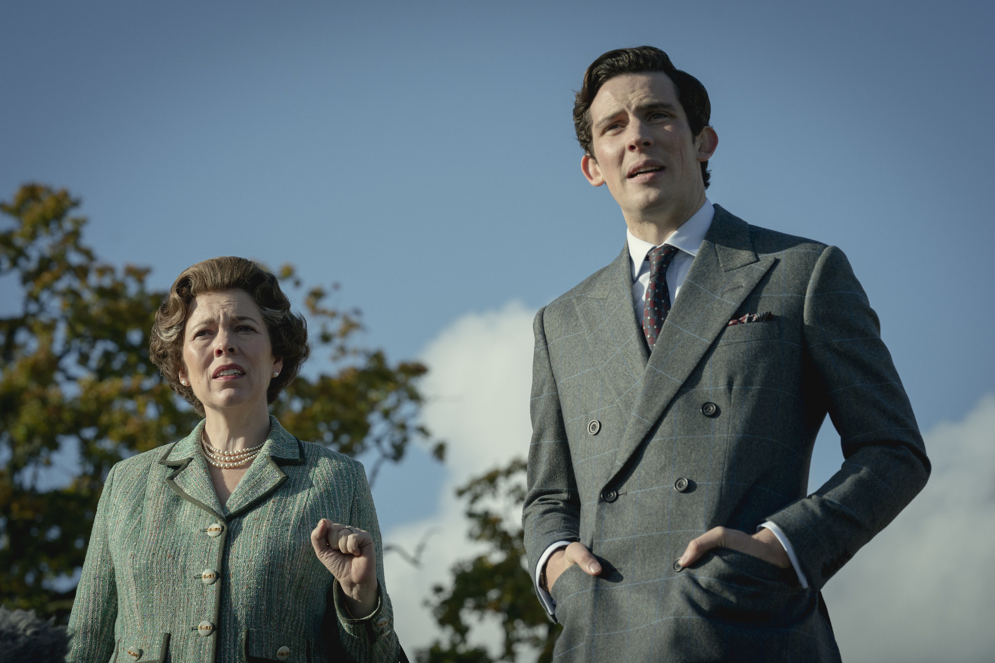 Queen Elizabeth II (OLIVIA COLMAN) and Prince Charles (JOSH O CONNOR)