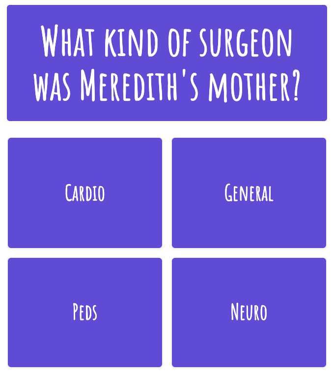 Grey S Anatomy Quizzes