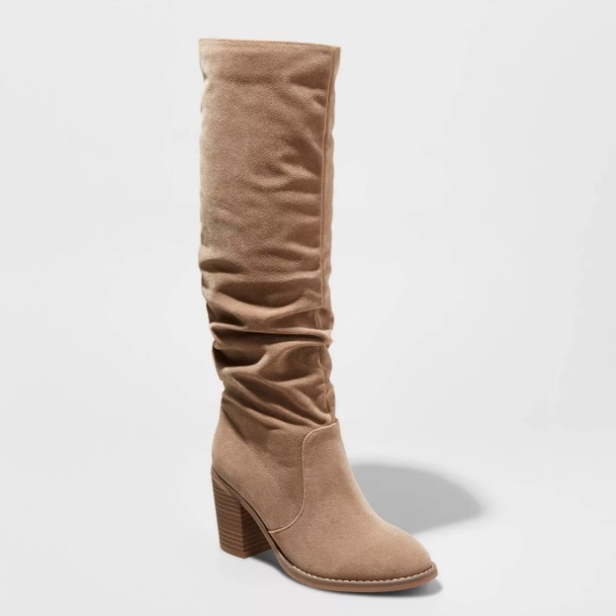 Taupe colored boots