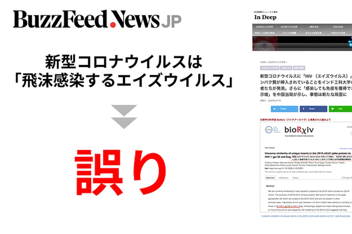 新型コロナウイルスは 飛沫感染するエイズウイルス は誤り 専門家 多くの生物から同じような配列は見つかる