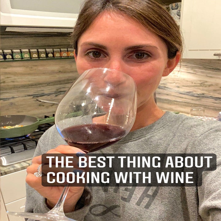 Me, drinking my cooking wine.