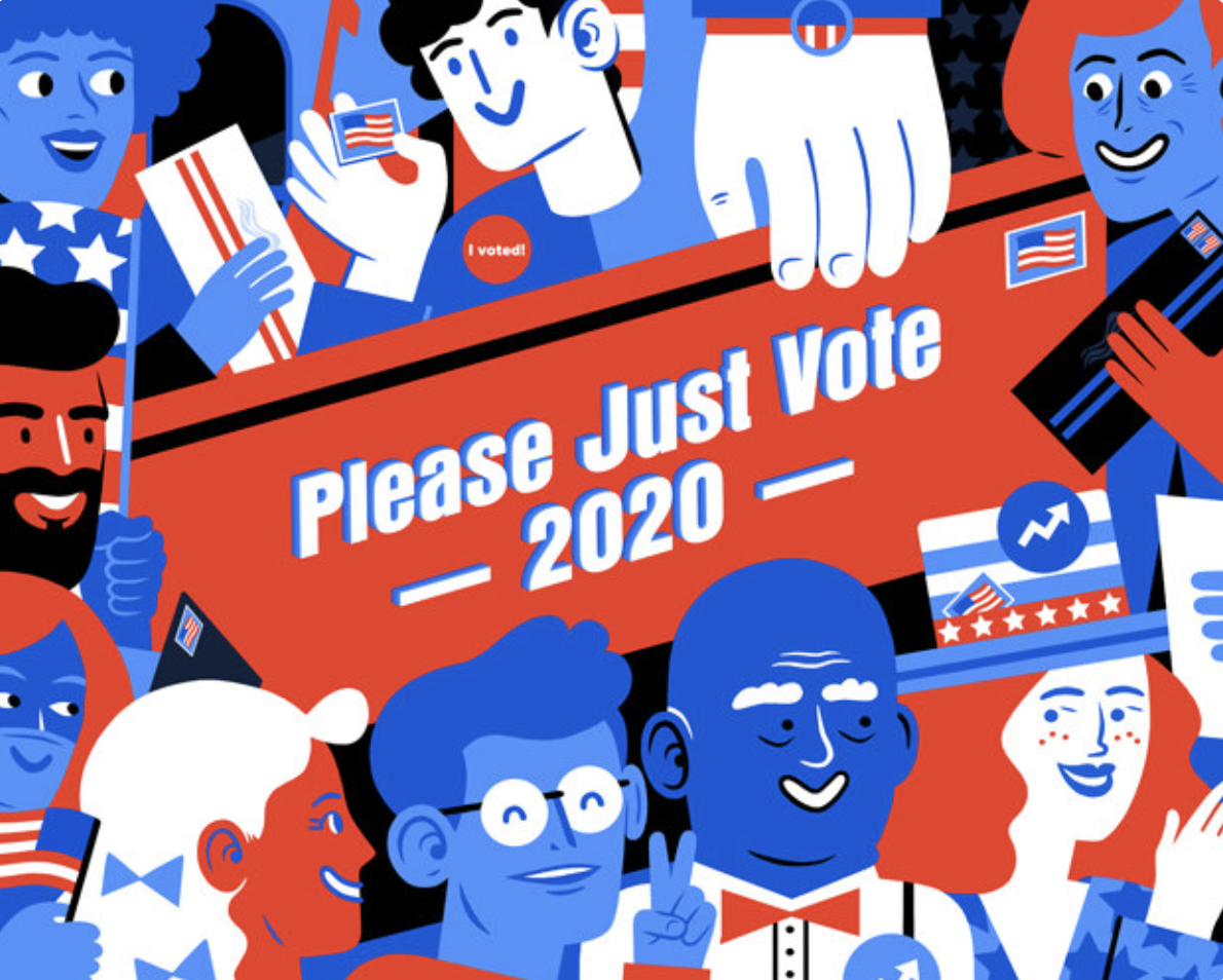 BuzzFeed&#x27;s &quot;Please Just Vote 2020&quot; campaign.