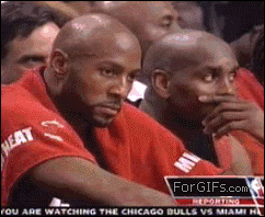 A player for Miami Heat basketball team shakes his head with disappointment.