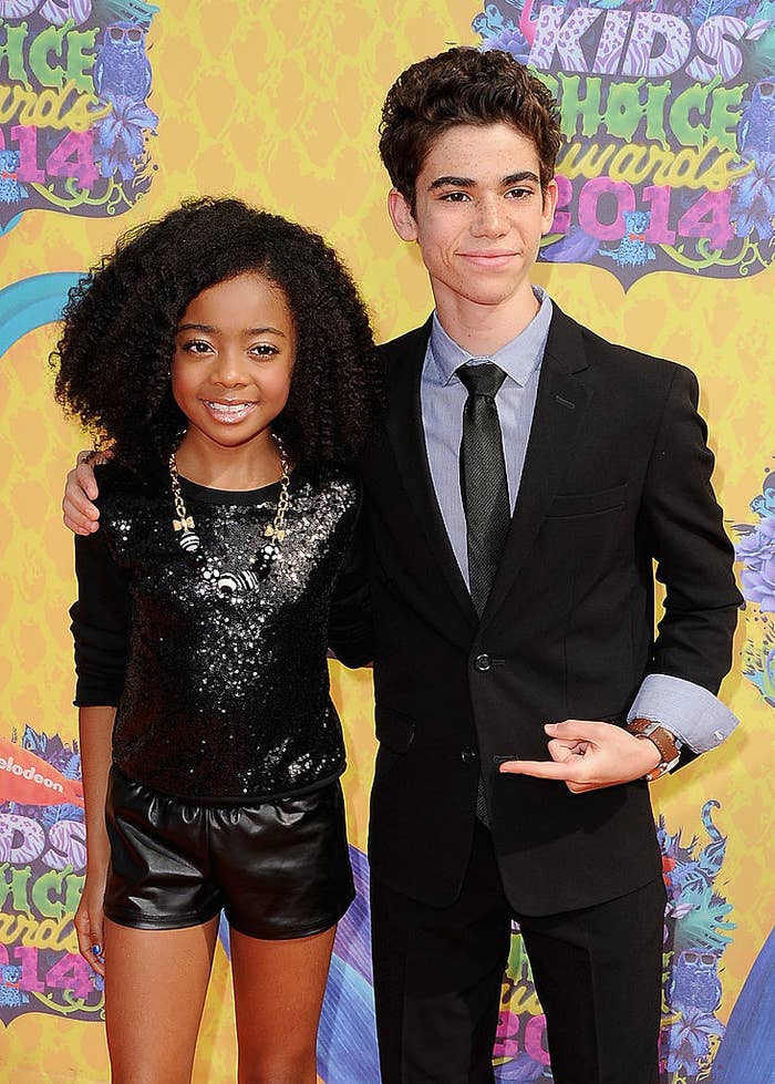 Skai Jackson and Cameron Boyce at the Kids&#x27; Choice Awards together in 2014