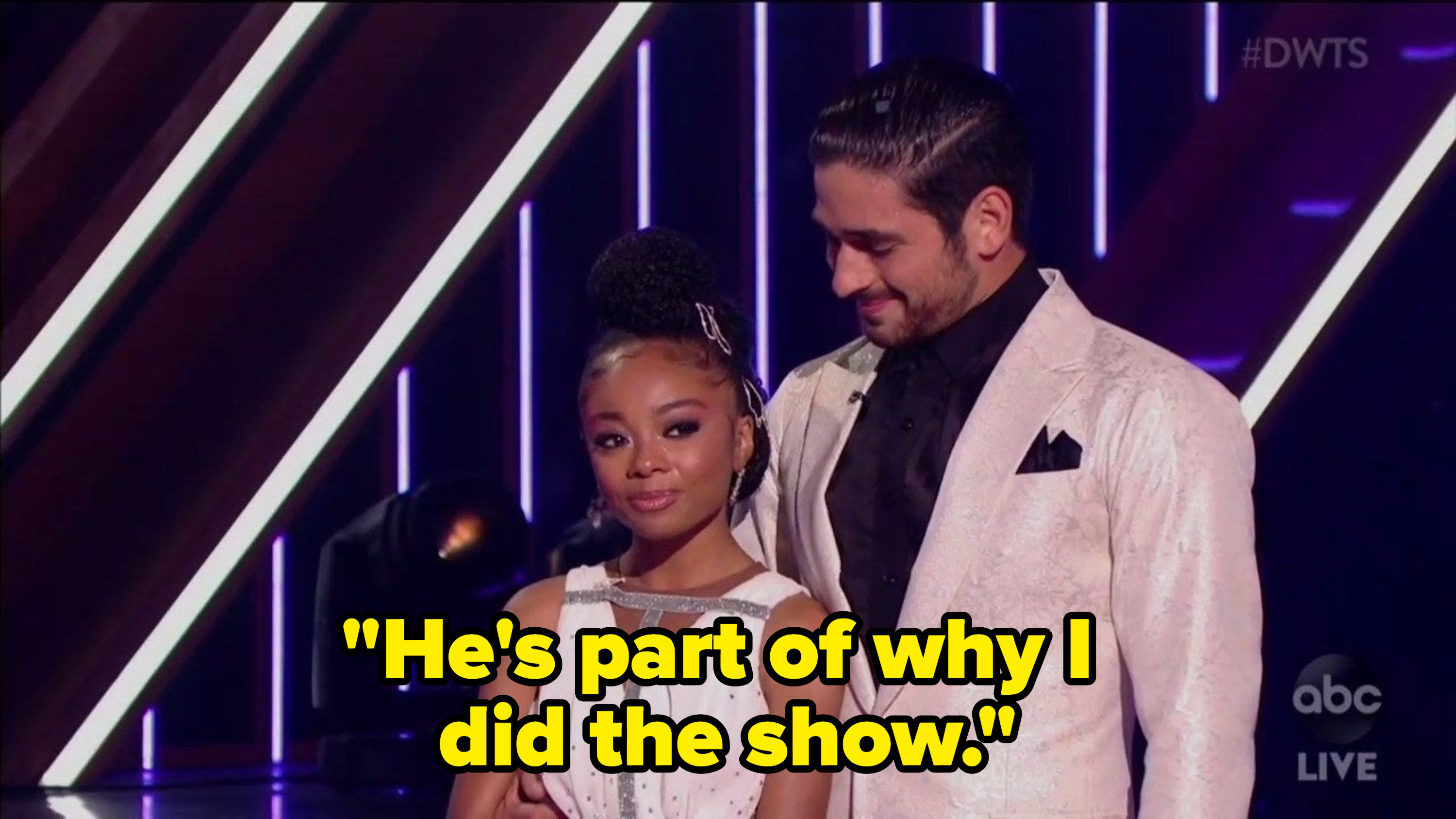 Skai saying, &quot;He&#x27;s part of why I did the show.&quot; 