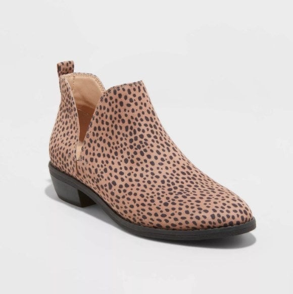 Cheetah print ankle boot