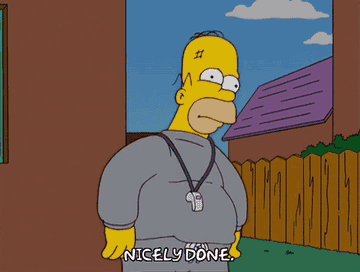 Homer Simpson saying, &quot;nicely done&quot;