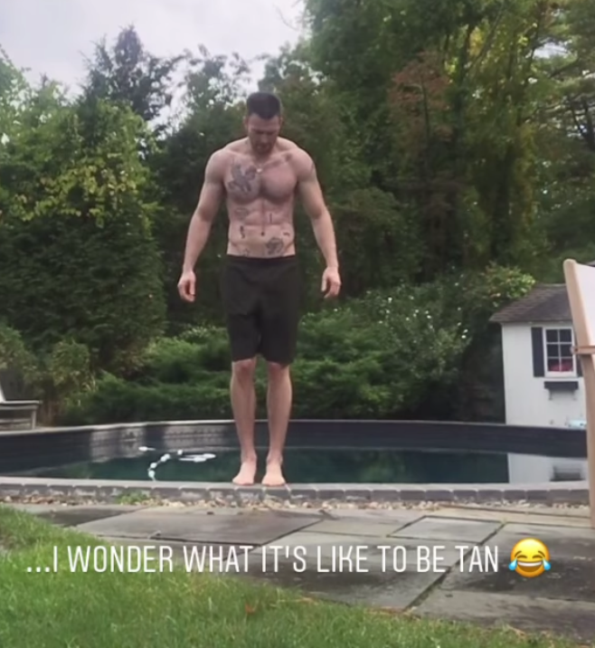 Chris Evans AKA Captain America Flaunts His Abs & Tattoos In This Video!