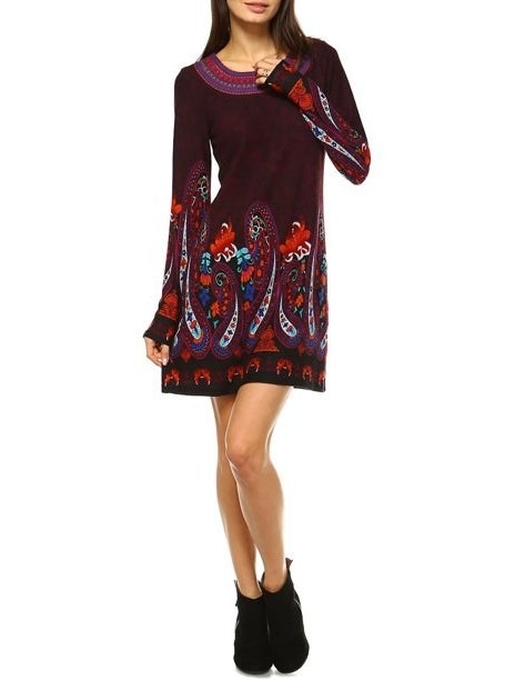 The embroidered sweater dress