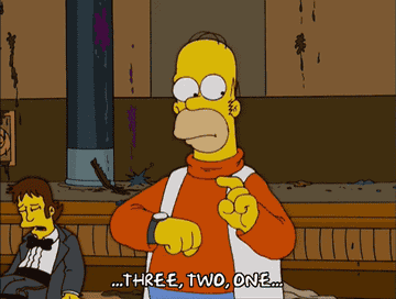 Gif of Homer Simpson counting down