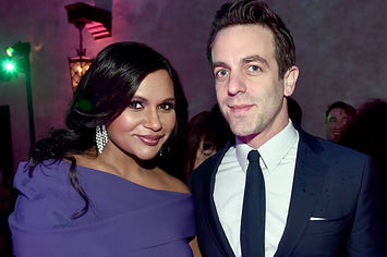 Mindy Kaling and B.J. Novak at an industry event. 