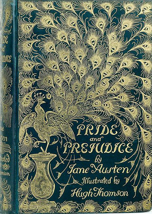 A cover of Pride and Prejudice by Jane Austen as shown on Project Gutenberg