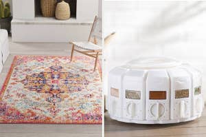 rug and spice rack 