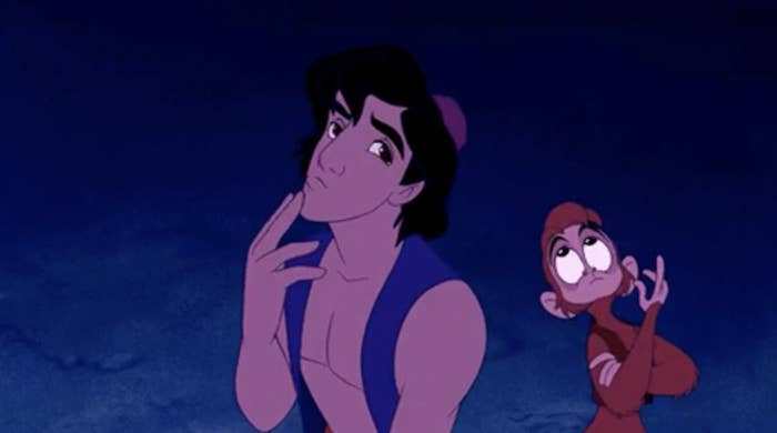 Aladdin and Abu thinking