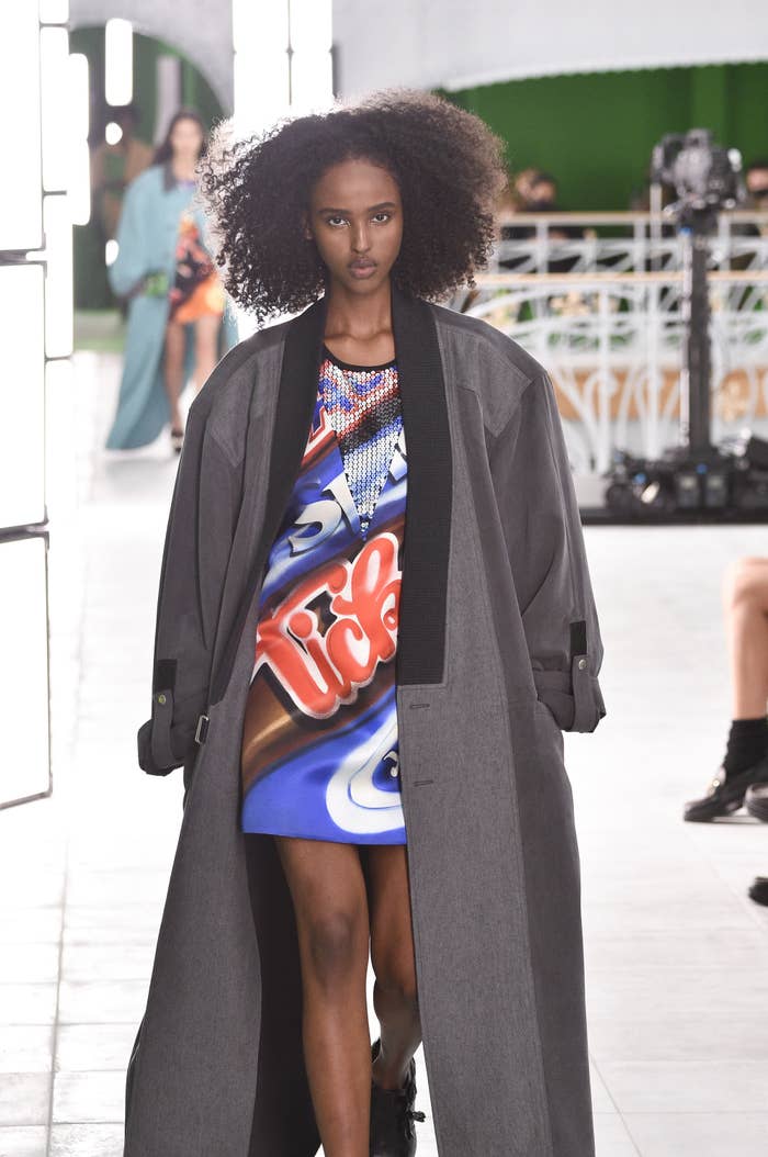 A model walks the runway during the Louis Vuitton Womenswear Spring/Summer 2021 show