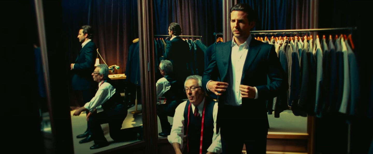Bradley Cooper getting a nice suit tailored