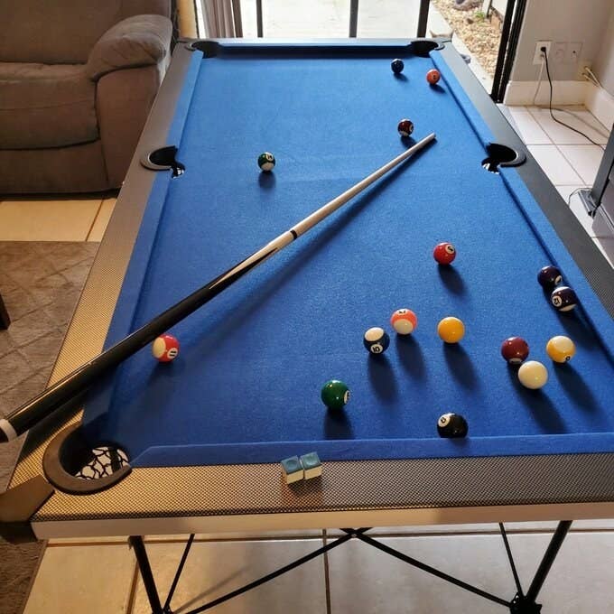 The portable folding pool table