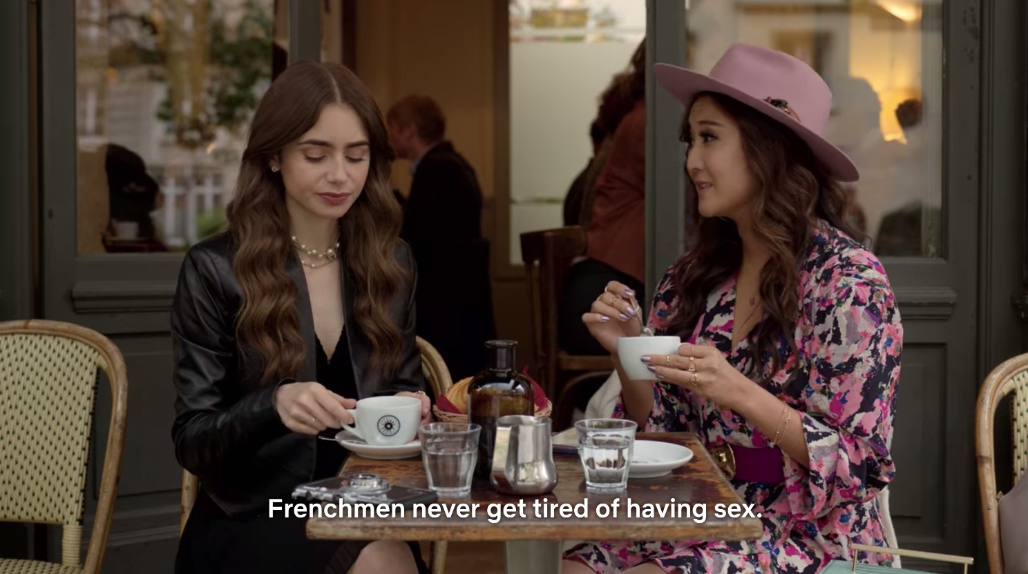 Emily being told &quot;Frenchmen never get tired of having sex.&quot;