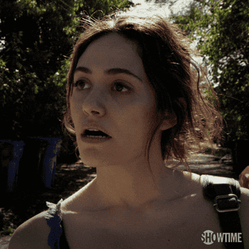 A GIF of Emmy Rossum saying &quot;God damn it&quot; in an episode of &quot;Shameless&quot;