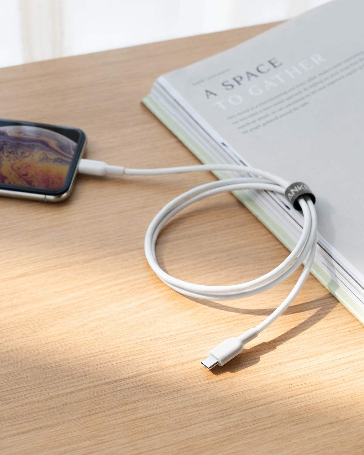 A charger plugged into a smart phone