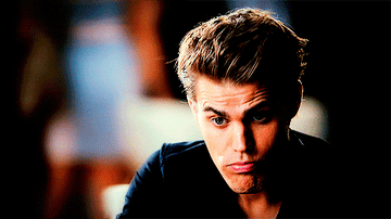 A GIF of Paul Wesley looking up in an episode of &quot;The Vampire Diaries&quot;