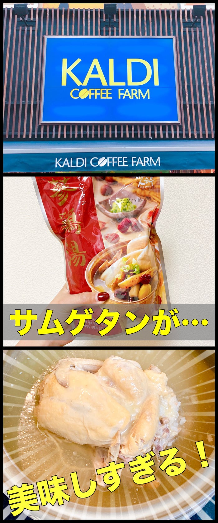 鷄が丸ごと1羽入ってるんだけど！カルディの“サムゲタン”本格的すぎて笑っちゃった