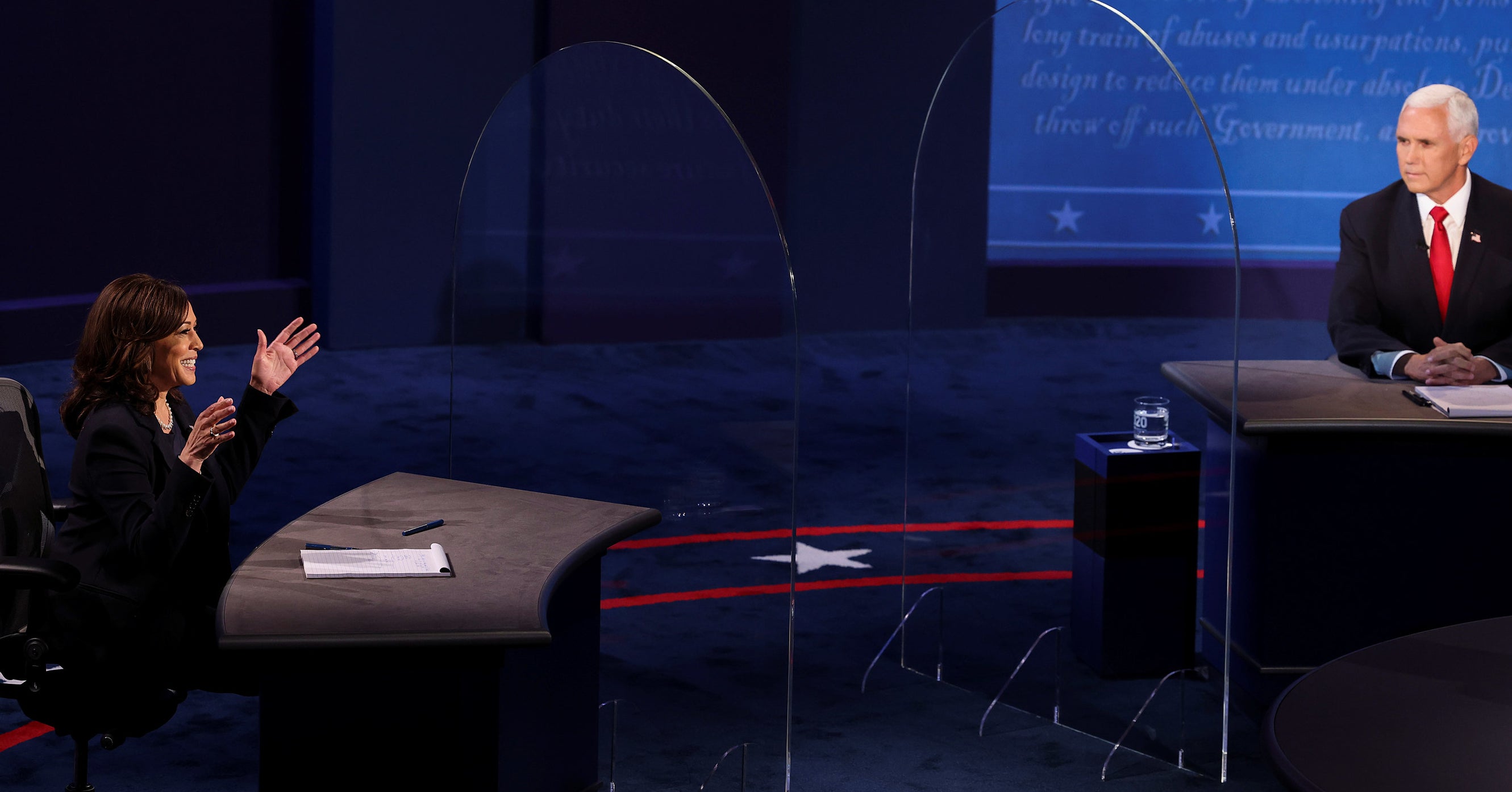 Kamala Harris And Mike Pence Debate At A Low Volume
