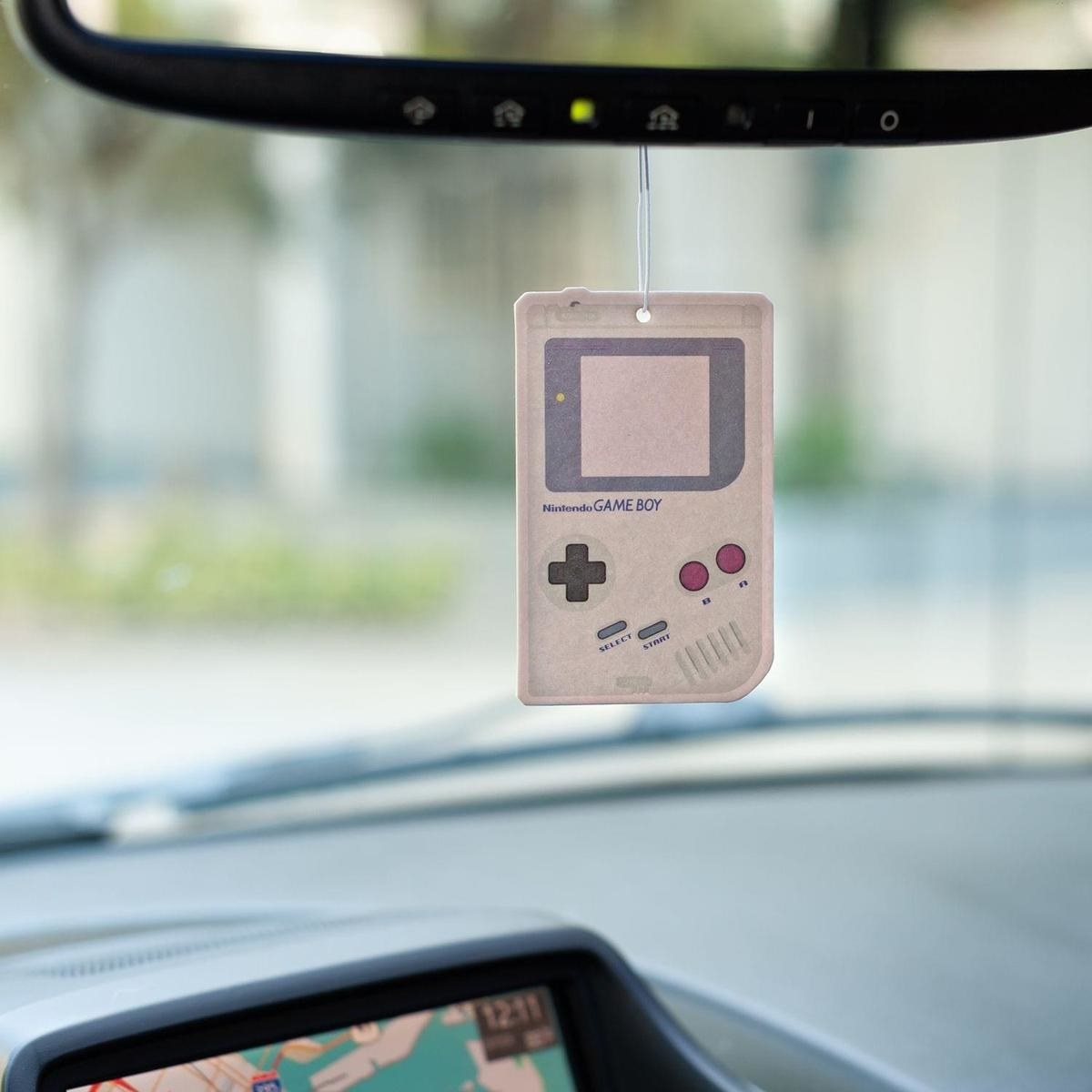 The white freshener shaped like an original Game Boy