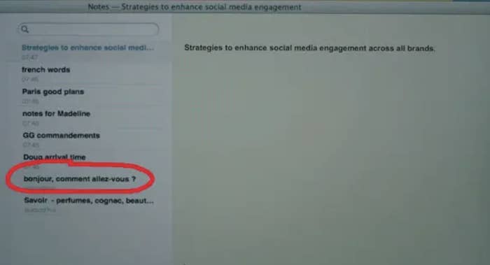 A screenshot of Emily's notes on her laptop.