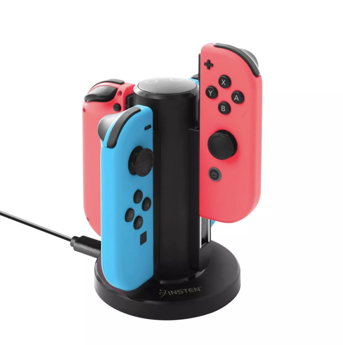 A charging station with Nintendo Switch controls attached