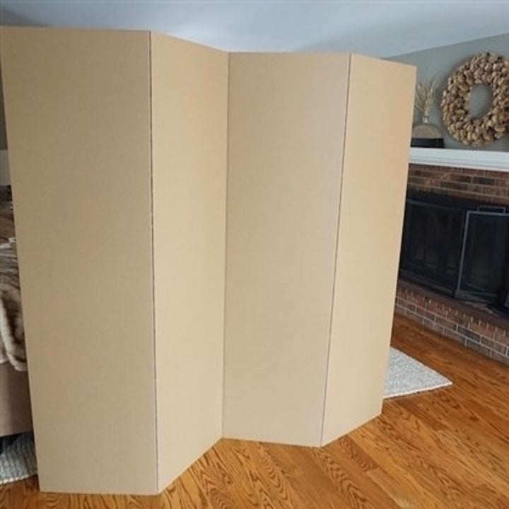 The room divider standing upright