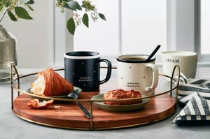 a wooden serving tray 