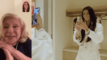 Dixie FaceTimes with her Grandma