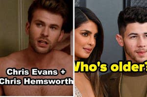 Chris Evans and Chris Hemsworth morphed into one, and Priyanka Chopra and Nick Jonas