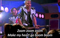 Prota Zoa sings, &quot;Zoom zoom zoom, make my heart go boom boom&quot;