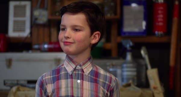 A still of young Sheldon Cooper in Young Sheldon