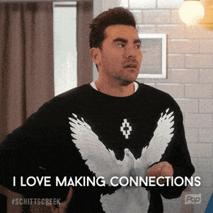David saying &quot;I love making connections&quot;