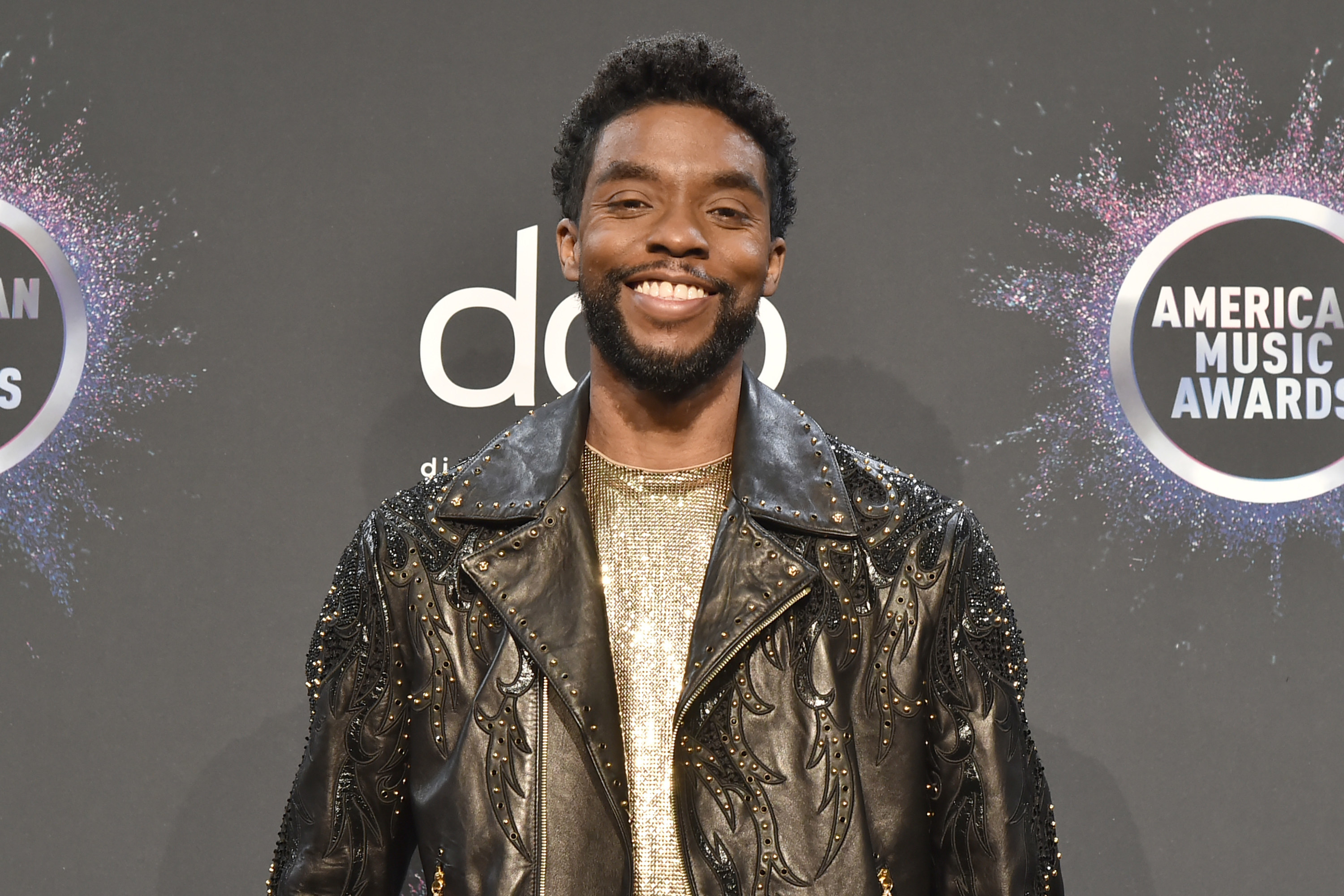 Chadwick Boseman attends the 47th Annual American Music Awards