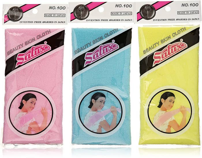 A three-pack of the exfoliating towels