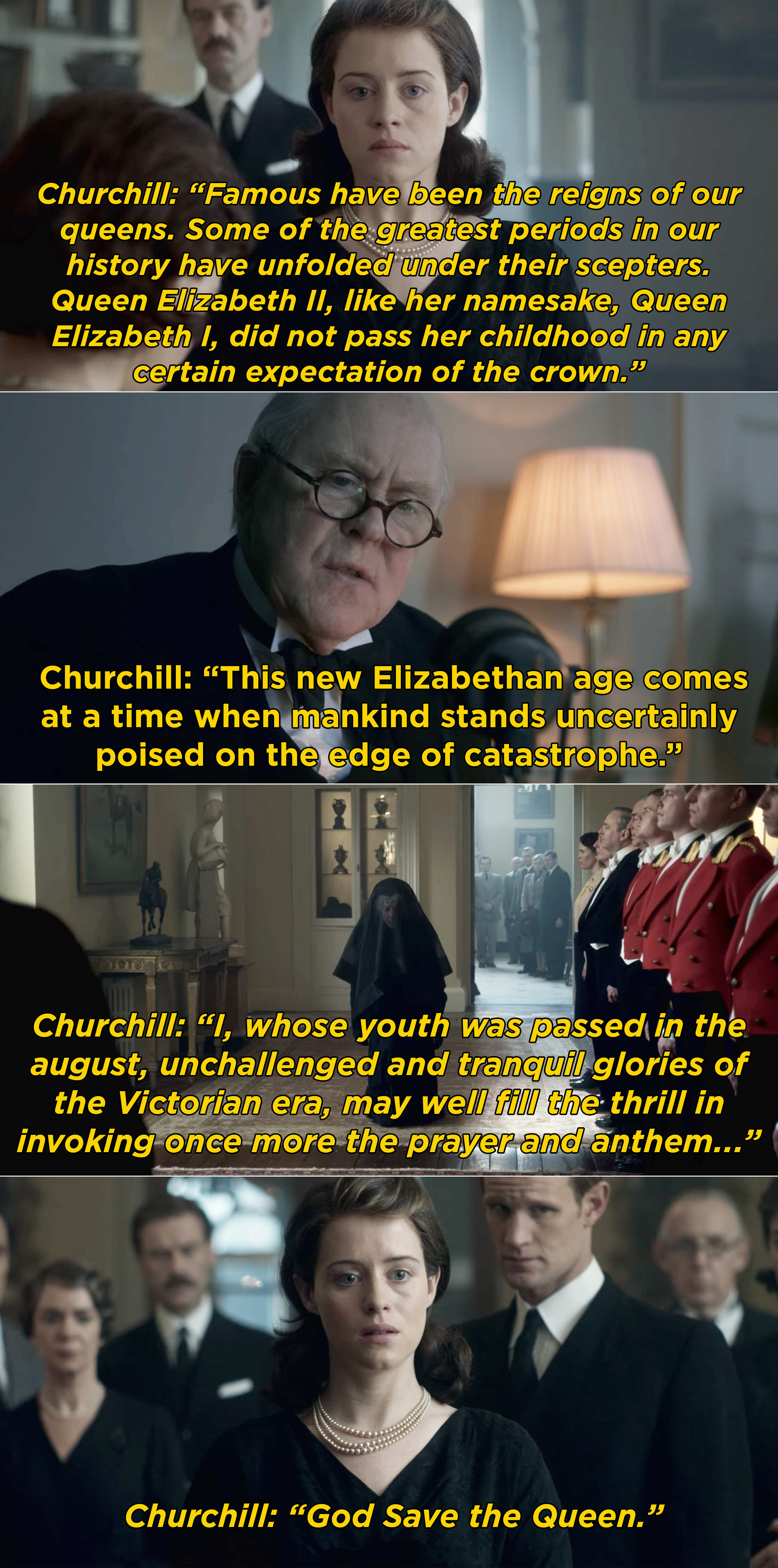 Churchill invoking &quot;God Save the Queen&quot;