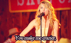 Taylor playing guitar and singing &quot;You make me crazier&quot; in the Hannah Montana Movie