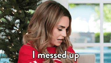 YouTuber Rosanna Pansino pauses and says, &quot;I messed up&quot;