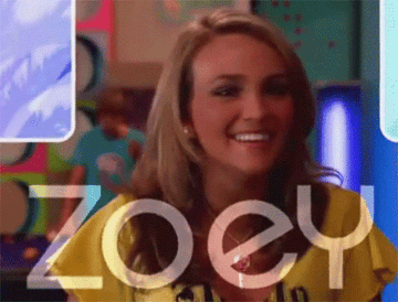 Zoey laughing and smiling in the &quot;Zoey 101&quot; intro