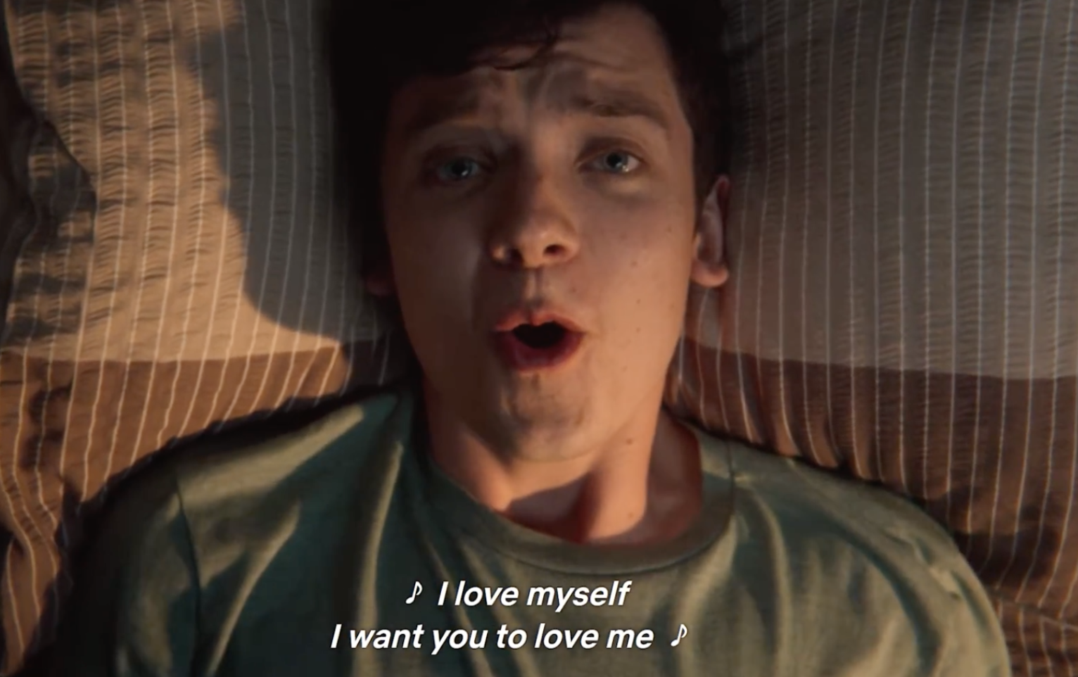 Asa Butterfield&#x27;s character masturbating in &quot;Sex Education&quot;