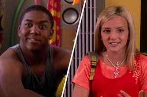 On the left, Michael from "Zoey 101," and on the right, Zoey from "Zoey 101"