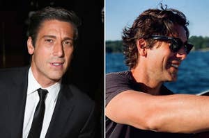 David Muir in a tuxedo, and David Muir looking hot on a boat