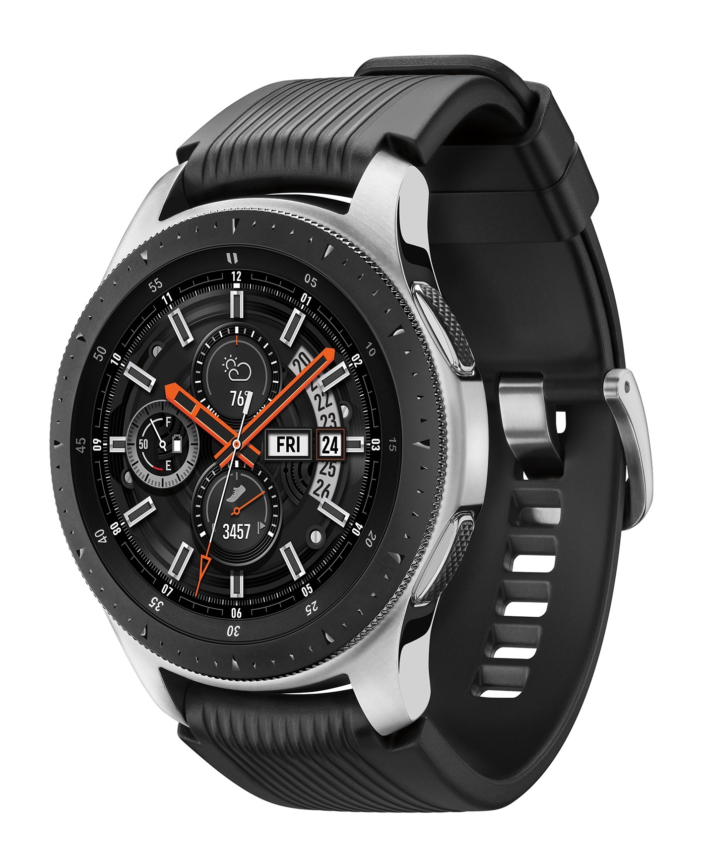 The black and silver watch