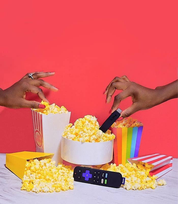 The Roku remote and plug-in for TV