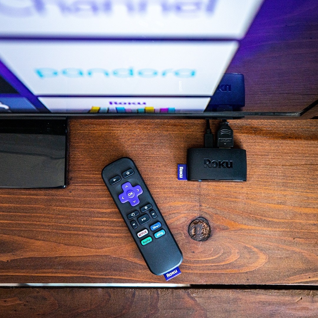 The remote and Roku plug-in for TV